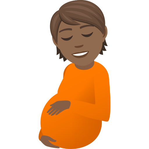 Pregnant Person: Medium-Dark Skin Tone on JoyPixels