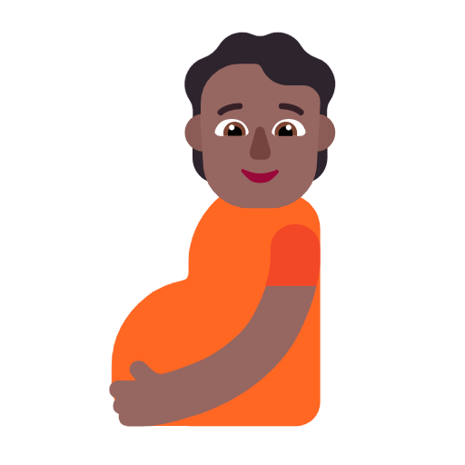 Pregnant Person: Medium-Dark Skin Tone on Microsoft Fluent