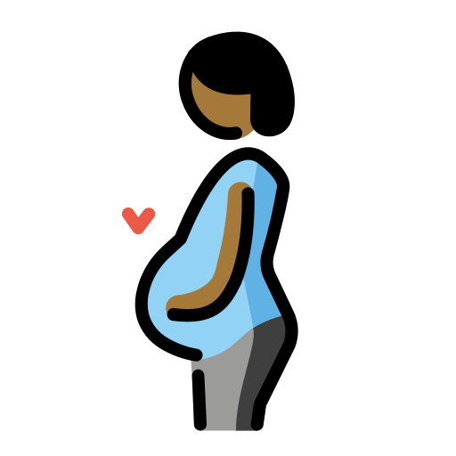 Pregnant Person: Medium-Dark Skin Tone on OpenMoji