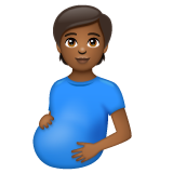 Pregnant Person: Medium-Dark Skin Tone on WhatsApp
