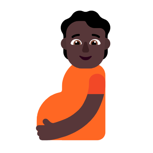 Pregnant Person: Dark Skin Tone on Microsoft Fluent