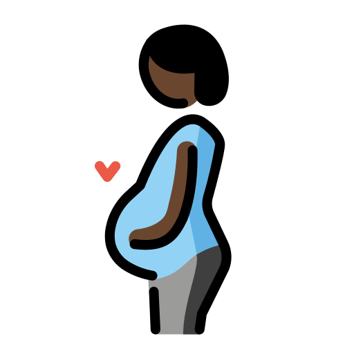 Pregnant Person: Dark Skin Tone on OpenMoji