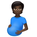 Pregnant Person: Dark Skin Tone on WhatsApp