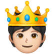Person With Crown: Light Skin Tone on Samsung