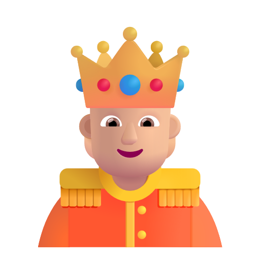 Person With Crown: Medium-Light Skin Tone on Microsoft 3D