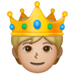 Person With Crown: Medium-Light Skin Tone on Samsung