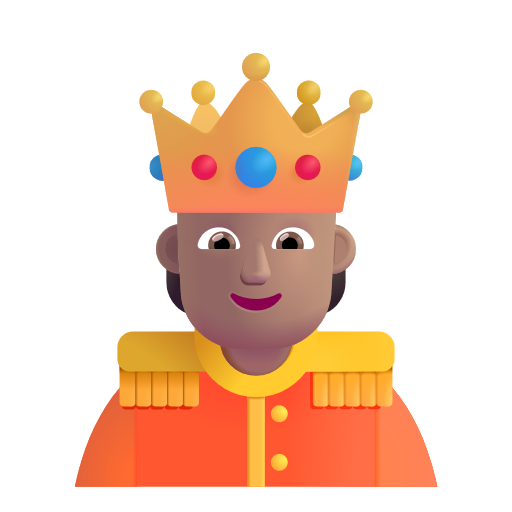 Person With Crown: Medium Skin Tone on Microsoft 3D