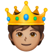 Person With Crown: Medium Skin Tone on Samsung