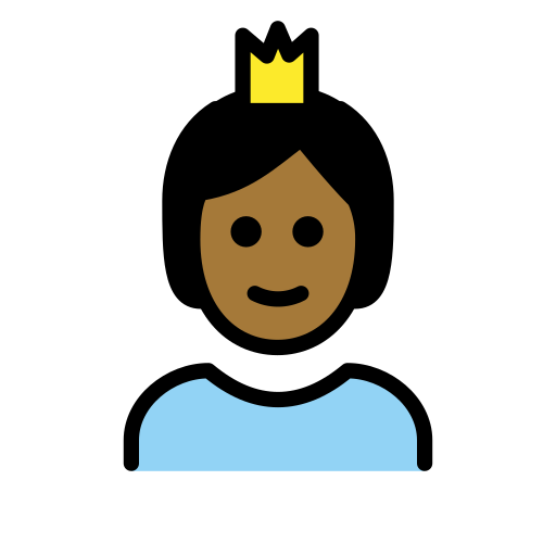 Person With Crown: Medium-Dark Skin Tone on OpenMoji
