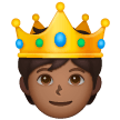 Person With Crown: Medium-Dark Skin Tone on Samsung