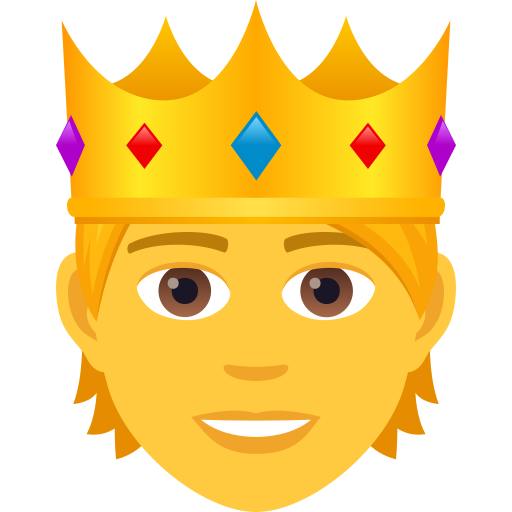 Person With Crown on JoyPixels