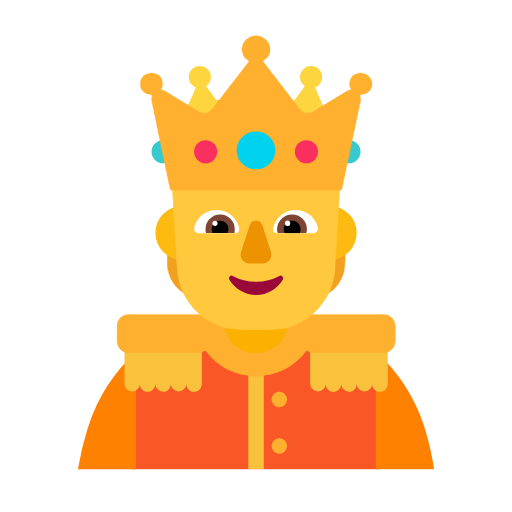 Person With Crown on Microsoft Fluent