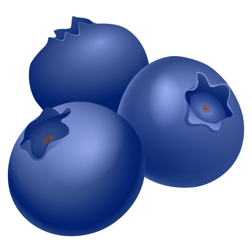 Blueberries on JoyPixels