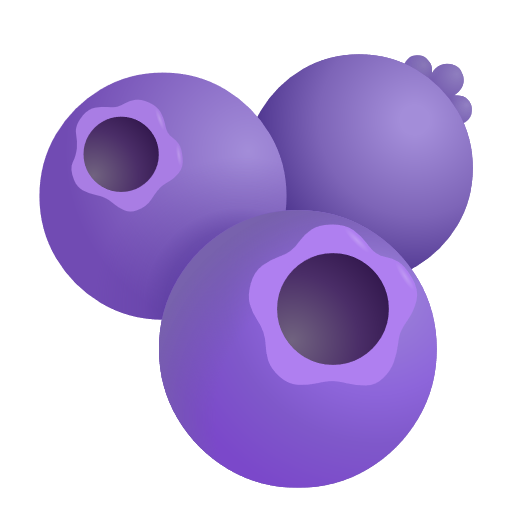 Blueberries on Microsoft 3D