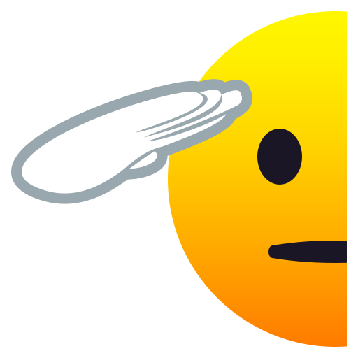 Saluting Face on JoyPixels
