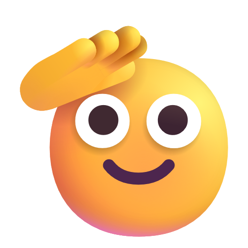 Saluting Face on Microsoft 3D
