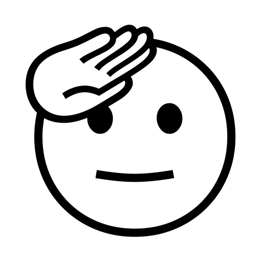 Saluting Face on Noto Emoji