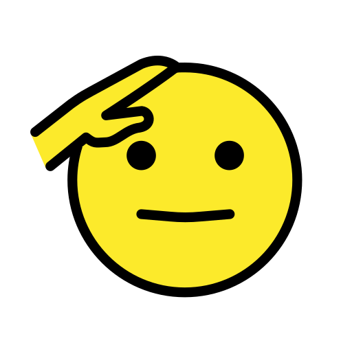 Saluting Face on OpenMoji