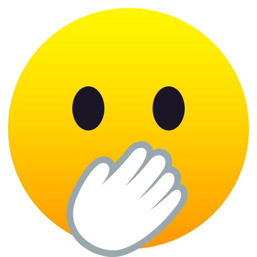 Face With Open Eyes And Hand Over Mouth on JoyPixels