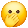 Face With Open Eyes And Hand Over Mouth on Samsung