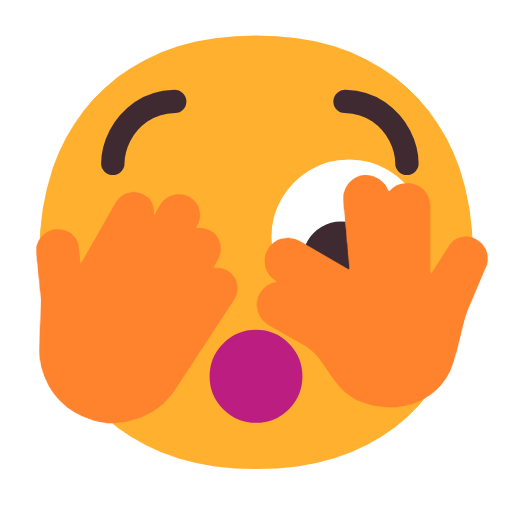Face With Peeking Eye on Microsoft Fluent