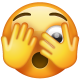 Face With Peeking Eye on WhatsApp
