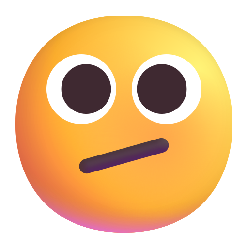 Face With Diagonal Mouth on Microsoft 3D