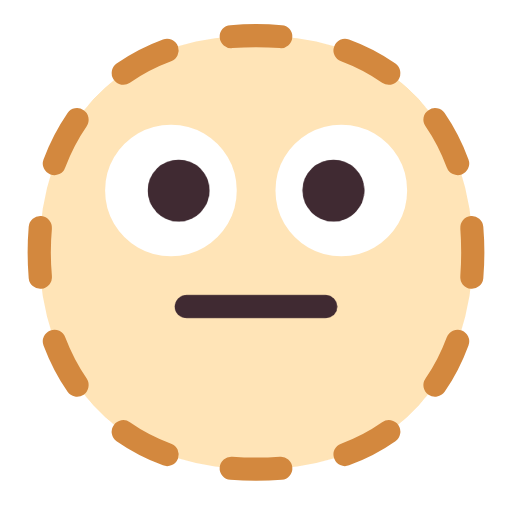 Dotted Line Face on Microsoft Fluent