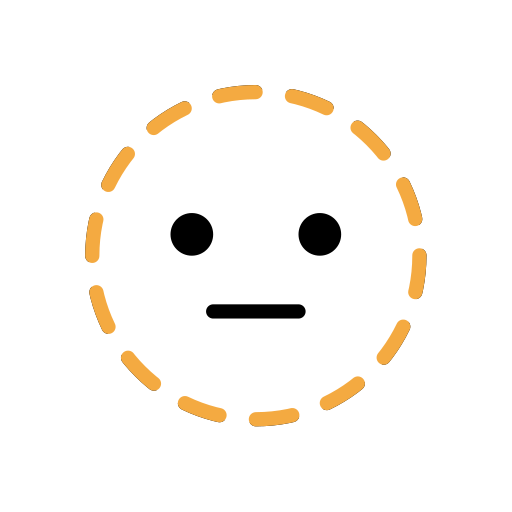 Dotted Line Face on OpenMoji