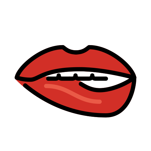 Biting Lip on OpenMoji