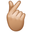 Hand With Index Finger And Thumb Crossed: Medium-Light Skin Tone on Samsung