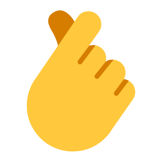 Hand With Index Finger And Thumb Crossed on Microsoft Fluent