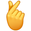 Hand With Index Finger And Thumb Crossed on Samsung
