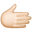 Rightwards Hand: Light Skin Tone on Samsung
