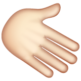 Rightwards Hand: Light Skin Tone on WhatsApp