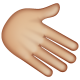 Rightwards Hand: Medium-Light Skin Tone on WhatsApp