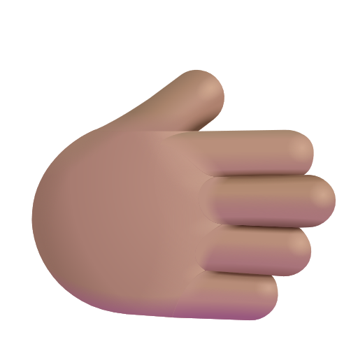 Rightwards Hand: Medium Skin Tone on Microsoft 3D