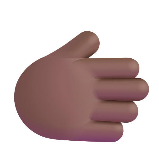 Rightwards Hand: Medium-Dark Skin Tone on Microsoft 3D