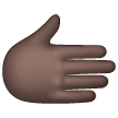 Rightwards Hand: Dark Skin Tone on Samsung