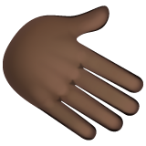 Rightwards Hand: Dark Skin Tone on WhatsApp