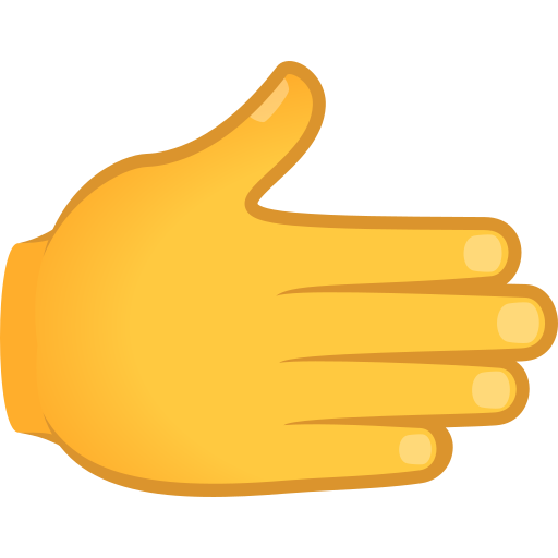Rightwards Hand on JoyPixels