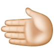 Leftwards Hand: Light Skin Tone on Samsung