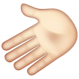 Leftwards Hand: Light Skin Tone on WhatsApp