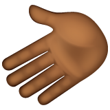 Leftwards Hand: Medium-Dark Skin Tone on WhatsApp