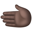 Leftwards Hand: Dark Skin Tone on Samsung