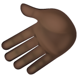Leftwards Hand: Dark Skin Tone on WhatsApp