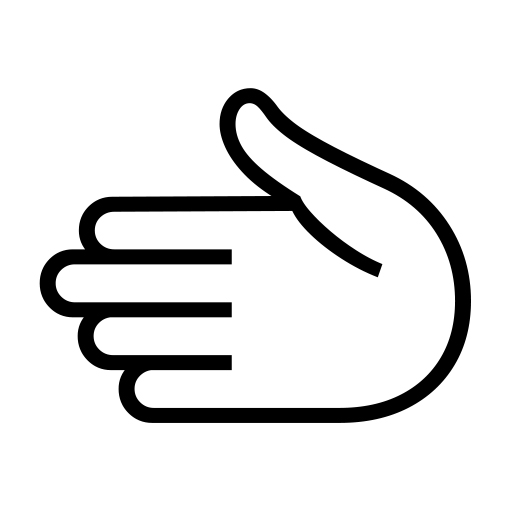 Leftwards Hand on Noto Emoji