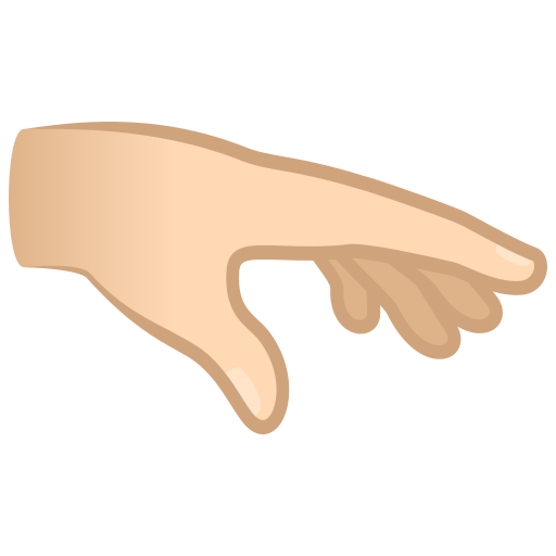 Palm Down Hand: Light Skin Tone on JoyPixels