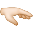 Palm Down Hand: Light Skin Tone on Samsung