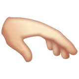 Palm Down Hand: Light Skin Tone on WhatsApp